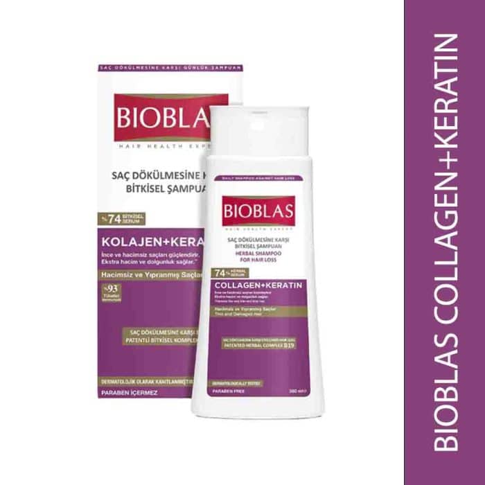 BIOBLAS Anti Hair Loss Volume Shampoo Collagen+Keratin 360ML